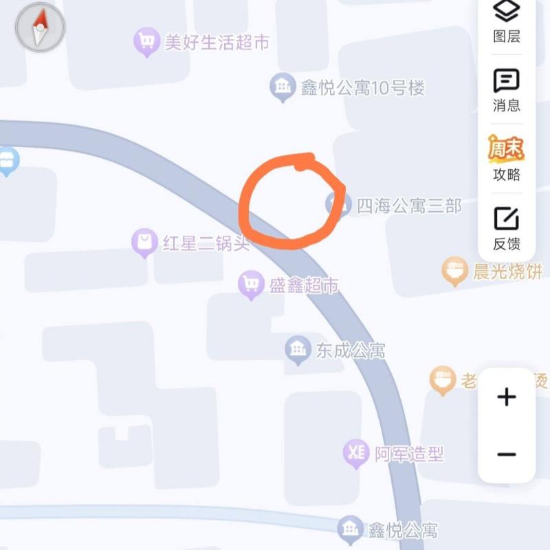 朝阳吕家营画圈部分的公厕附近